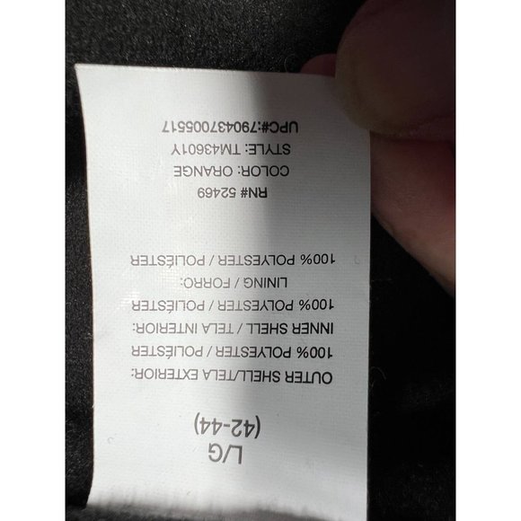 Free Tech Mens Softshell Jacket Orange Black Color Block Pockets Full Zip L - Picture 9 of 11